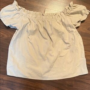 Vero Moda Cream Off-Shoulder Ruffle Blouse